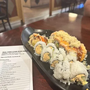 Boyfriend roll, Spicy Crab Roll and monkey brain