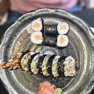 Salmon Roll and California Roll