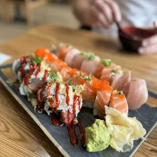 San Francisco Roll, Double Salmon Roll, &amp; Downtown Roll
