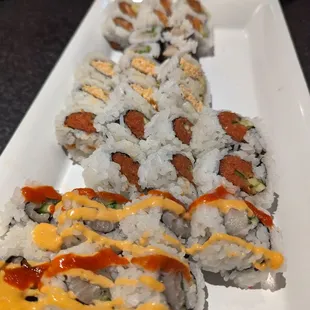 All the sushi "rolls" in AYCE