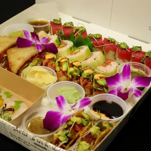 a box of sushi