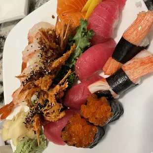 a variety of sushi on a plate
