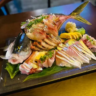 Whole fish Sashimi