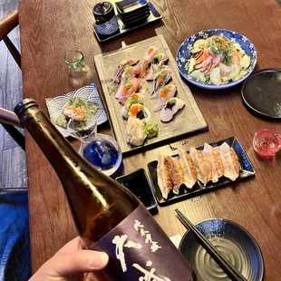 sushi, sashimi, sushi and sashimi, food