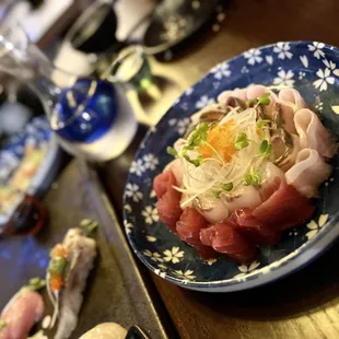 a plate of food on a table