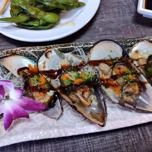 Baked mussels very good.