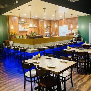 interior, sushi and sashimi