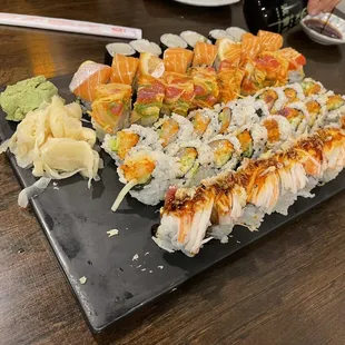 sushi, sashimi, sushi and sashimi, food