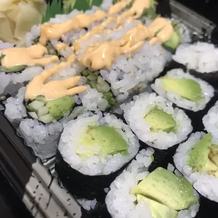 Avocado &amp; cucumber sushi