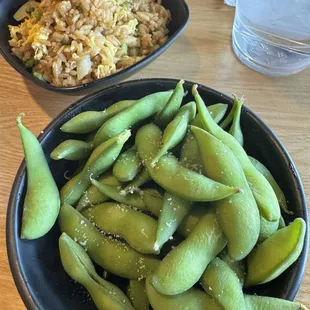 Edamame and Plain Fried Rice