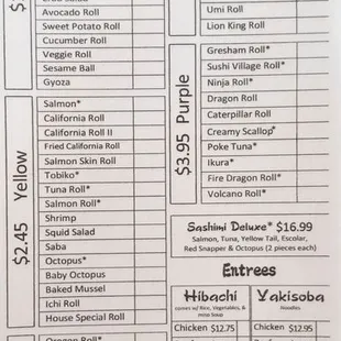 Order menu as of April 25 2021