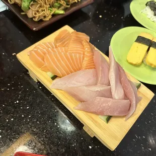 Yellow tail and salmon
