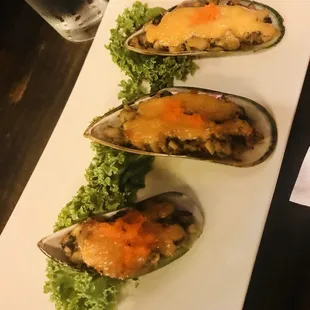 Baked mussels