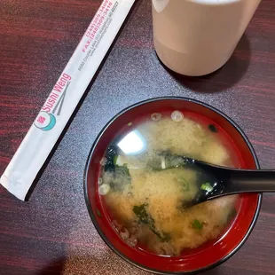 Start off with miso soup and green tea.... Good and relaxing