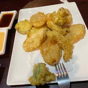 Veggie tempura w tempura sauce
