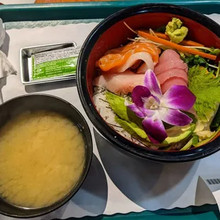 Tri-color Don for dinner! Hit the spot $12.95