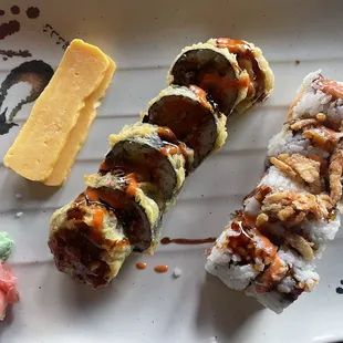 a variety of sushi on a plate