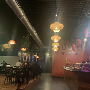 the interior of the restaurant