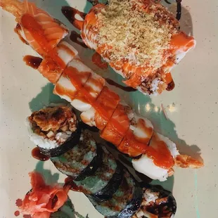 sushi, sushi and sashimi, sashimi, food