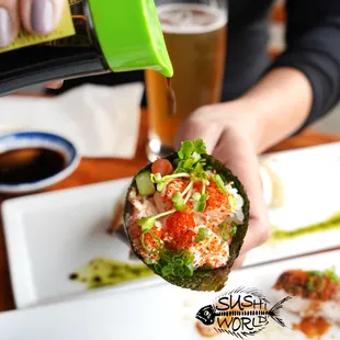 Spicy Scallops Hand Roll
