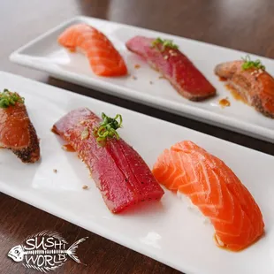 Salmon, Peppered Tuna
