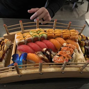Sushi made-to-order. Beautiful colors!