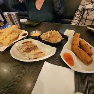 Selection of items from the kitchen and available on their AYCE lunch special.