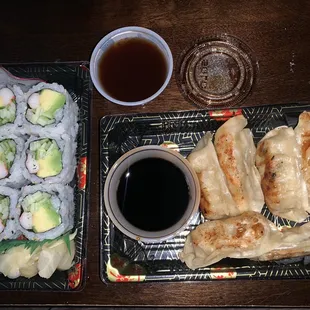 California Roll &amp; Pork Gyoza