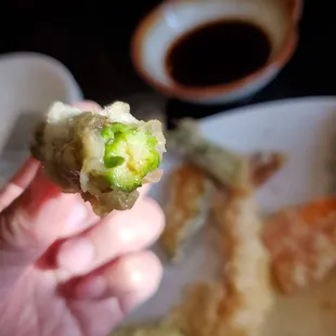 Okra tempura