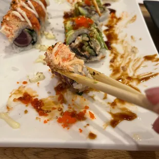 Sushi piece very thin