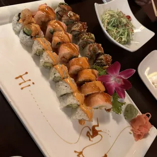 Dragon Roll, King of Polo Roll, Mexican Roll