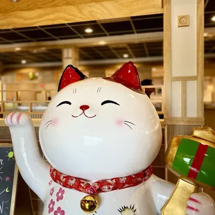Lucky Cat greets you at entrance