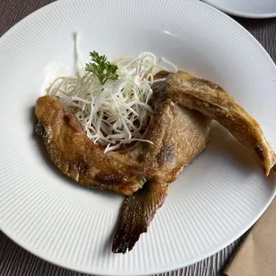 a plate of food on a table