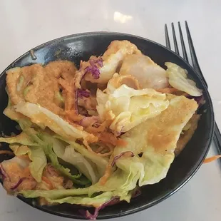 House salad- already disturbed by my fork :)