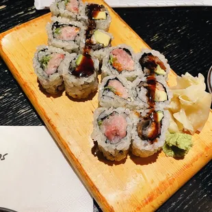 Spicy Yellowtail Roll #81, Eel Avocado Roll #92