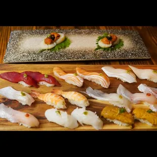 Assorted sushi