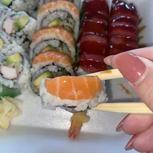 I used to rave about the amount of salmon they would top the rolls with - not anymore :(