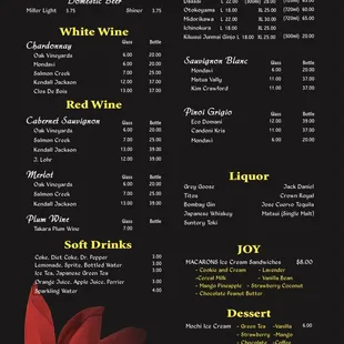 Drinks &amp; desserts