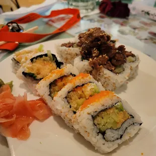 Lobster roll and Bulgogi roll