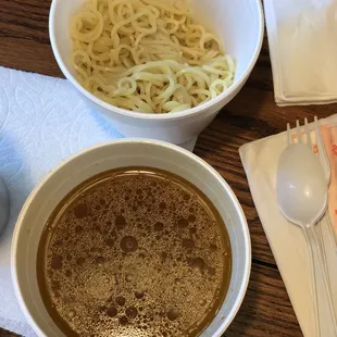 Ramen noodles and broth - carryout