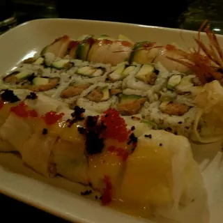 Soft Shell Crab Tempura and Avocado Roll