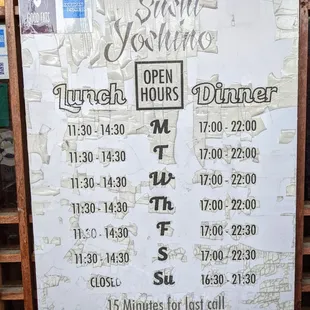 Business hours.