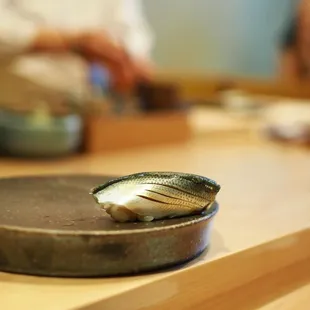 a fish on a frying pan