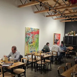 Colorful dining area.