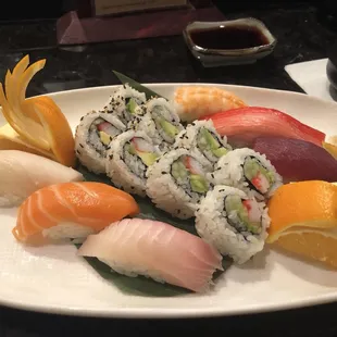 Yummy lunch - California Rolls in the middle