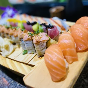 Charizard Roll, Aloha Roll, Spicy Shrimp Roll, Salmon