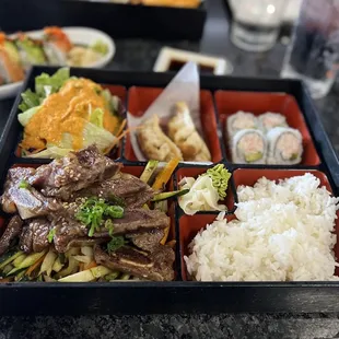 Beef rib bento box