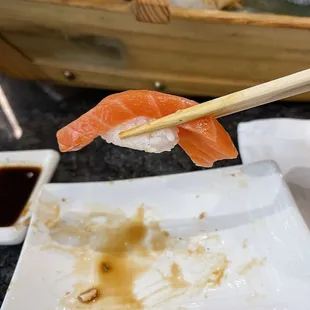 High quality, huge piece of salmon!