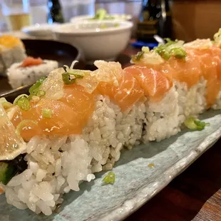 Salmon lemon roll