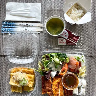 Lunch Bento D & Agedashi Tofu